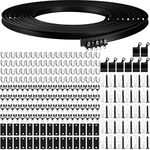 Flexible Bendable Ceiling Curved Curtain Track Ceiling Mount for Curtain Rail with Track Curtain System, Room Divider Ceiling Curtain Rod RV Ceiling Track for Curtains(10 Meter/ 32.8 Feet,Black)