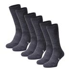 Merino Wool Hiking Socks - Premium Sport Socks For Men and Women - 85% Wool Hike Socks Unisex (Charcoal Pack of 3, US 13-16)