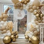 White Sand Gold Balloons Garland Ar