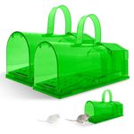 HASTHIP® 2PCS Rat Trap Cage - Humane Mouse Rat Trap - Rat Catcher Trap for Home - Mouse Trap with Handle & Ventilation Holes - Reusable Rat Killer for Home - Catch & Release for Mice, Pet, Rodent