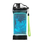 Lightzz Kids Water Bottle with 3D Glowing Train LED Light - Tritan BPA Free - Creative Ideal Travel Cup Train Engine Gift for Back to School Girl Boy Child Holiday Camping Picnic (Train Engine 14 Oz)