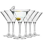 Krosno Martini Cocktail Glasses Drinking Set | Set of 6 | 240 ML | Avant Garde Collection | Perfect for Home, Restaurants and Parties | Dishwasher Safe