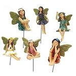 6pcs Fairies Miniature Figurines Accessories for Garden Decor, Fairy Garden Ornament