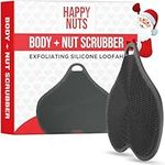 HAPPY NUTS Silicone Body Scrubber, Exfoliating Body Scrubber for Sensitive Skin, Eco Friendly Shower Scrubber for Body, Silicone Body Brush for Showering