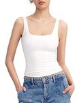 PUMIEY White Tank Tops for Women Sq