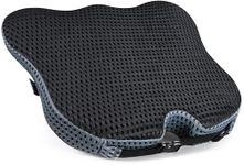 Dreamer Car Seat Cushion Seat Pad with Strap -Memory Foam Car Cushion for Driving-Orthopedic Support and Pain Relief for Tailbone, Coccyx and Hips (Black)
