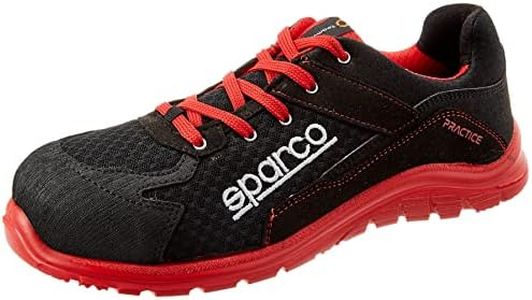 Sparco Practice S1P Jacques Lightweight Safety Shoes Black/Red Size 45