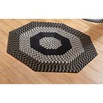 Better Trends Newport Braid Collection is Durable and Stain Resistant Reversible Indoor Utility Rug 100% Polypropylene in Vibrant Colors, 48" Octagonal, Black