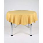 Hope Textiles Mustard 48" Diameter (121cm) Small Round Fabric TABLECLOTH/TABLE CLOTH (Polyester, not cotton)