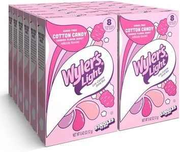 Wyler's Light Singles To Go Powder Packets, Water Drink Mix, Watertok Cotton Candy, 96 Servings, 8 Count x Pack of 12