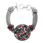 Sukkhi Oxidised Charm Bracelet for Women (Silver)(BC72794RXDPV032018)