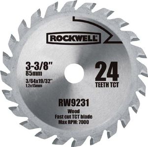 Rockwell RW9231 VersaCut 3 3/8-inch 24T Carbide-tipped Circular Saw Blade [International version]