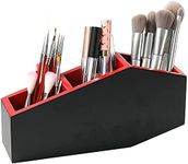 GUTE Coffin XL Makeup Brush Holder Extra Large Coffin Shelf - Goth Desk Organizer, Coffin Makeup Organizer - Accessories Storage for Home, Bedroom, Bathroom - Gothic 12x6x4 - Halloween Spooky Décor