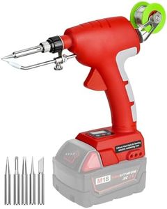 Juego de soldador inalámbrico para Milwaukee M18 batería de 18 V, 75 W LED Digital Soldador con 5 puntas, 50 g de alambre de soldadura de 0,04 pulgadas para cualquier entusiasta de la afición (batería