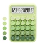 Green Calculator, UPIHO Standard Calculator,Gradient Green Calculator with 12 Digit Display and Big Buttons,Green Office Supplies and Desk Accessories,Cute Calculator for Office,School
