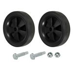 PATIKIL 4.5" Air Compressor Wheels, 2 Pcs Universal Air Compressor Wheel Replacement Parts with 0.5" Dia. Hole for Easy Mobility, Black