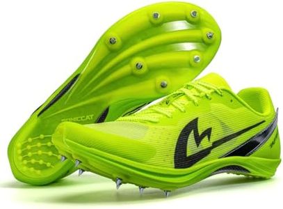Track and Field Shoes, Men's and Women's Spiked Shoes, Full-Length Carbon Fiber Plate, Track and Field Running Shoes for Men (Green, Adult, Men, 3, Numeric, US Footwear Size System, Medium)