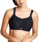 Panache Non-Wire Sports Bra (7341B)- Cranberry, Black, 34C