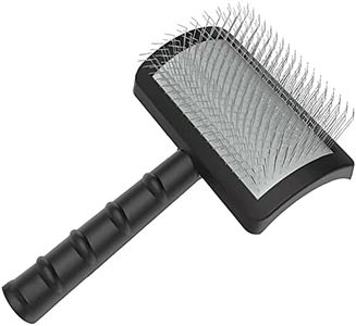 berjalan 1 Brosse à Lisser Ferme pour Chiens - Brosse à Lisser Extra Longue pour Chien de Grande Taille, Brosse MéTallique et DéMêLage (Noir)