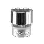 Yato YT-12921 Bihexagonal Socket of Size 34mm & Length 44mm Suitable for 1/2 inch drive Socket Wrench Set |DIN3121 CrV Chromium Satin Plated Steel|Socket Tool Box|Use: Mechanical Tool|Industrial tool