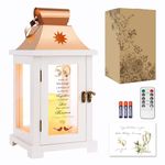 WOODEXPE 50th Anniversary Wedding Lantern, Best 50th Anniversary Wedding Gifts, Golden Wedding Gifts for Couple Parents Wife Husband