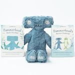 Slumberkins 14" Hammerhead Kin & 2 Board Books Complete Set Bundle | Promotes Conflict Resolution, Social Skills & Responsibility | Social Emotional Development (Hammerhead Kin Plush + 2 Board Books)