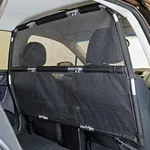 Deluxe Dog Barrier 56" Wide Ideal for Trucks Large SUVs Full Sized Sedans Pet Restraint Car Backseat Divider Vehicle Gate Cargo Area Travel Mesh Net Screen Shield Behind Front Rear Seats Headrest