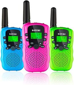 BATURU Walkie Talkies for Kids 3 Miles Range, 22 Channels 2 Way Radio Toy with Backlit LCD Flashlight for Outside, Camping, Hiking, Birthday Gifts for Girls and Boys, Stocking Stuffers for Kids