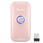 Eyoyo Mini 1D Bluetooth Barcode Scanner, 3-in-1 Bluetooth & USB Wired & 2.4G Wireless Barcode Reader Portable Mini Bar Code Scanning Work with Windows, Android, iOS, Tablets or Computers(Pink)