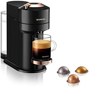 Nespresso Vertuo Next Coffee and Espresso Machine by De'Longhi, Black with Rose Gold