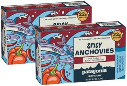 Patagonia Provisions Spicy White Anchovies 2-Pack | Responsibly Sourced in Spain | 22g Protein & Gluten Free | 4.2 Ounce (Pack of 2)