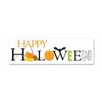 CafePress Happy Halloween Car Magnet 10 X 3 Car Magnet 10" x 3", Magnetic Bumper Sticker