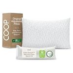 Coop Home Goods Original Loft Pillow King Size Bed Pillows for Sleeping - Adjustable Cross Cut Memory Foam Pillows - Medium Firm Back, Stomach and Side Sleeper Pillow - CertiPUR-US/GREENGUARD Gold