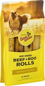 Bow Wow, Beef and Roo Rolls, Dog Treats, 4 pack, All Natural