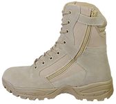 Savage Island Tactical Side Zip Army Patrol Combat Boots (10 UK, Desert)