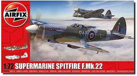 Airfix Model Airplane Kit Gift Set - A02033A Supermarine Spitfire F.Mk.22, Plastic Plane Model Kits for Adults & Kids 14+, Skill Level 1, 1:72 Scale WW2 Military Aircraft Models - Aeroplane Models