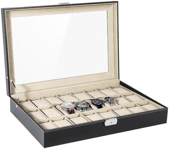 Uten Caja de Relojes Estuche para Relojes y joyeros con 24 Compartimentos