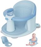 TOSGN Baby Bath Seat for Babies 6 Months & up, Soft Cushions, Non-Slip Baby Bath Seat, Safe & Comfortable Baby Bath Support, for Bathtub/Living Room/Shower Room (Blue)