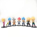 Dragon Ball Z Figurine (HBT Complete Dragon Ball Z Collectible Figurine Set – Goku Ultra Instinct, Vegeta Super Saiyan God, Gogeta Super Saiyan Blue & More – ABS Plastic, Highly Detailed with Stands)