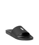 POLO RALPH LAUREN Men's Polo Bear Slides, Black/White Pp, 13