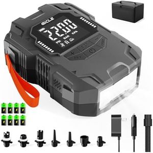 GICLE 22PSI Rechargeable Paddle Board Pump Electric Portable, Battery-Powered & 12V DC High Pressure Electric Air Pump for Inflatables Such as Paddleboard Kayak Tent Boat for Inflation and Deflation