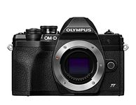 Olympus OM-D E-M10 Mark IV Micro Four Thirds System Camera, 20 MP sensor, 5-axis image stabilizer, selfie LCD screen, electronic viewfinder, 4K video, powerful AF, Wi-Fi, black