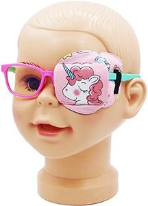 Astropic 3D Cotton & Silk Eye Patch for Kids | Girls Eye Patch for Glasses | Medical Eye Patch for Children with Lazy Eye (Pink Unicorn, Left Eye)