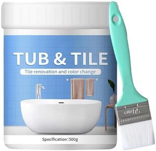 Tile White Paint, Tub And Tile Refinishing Kit With Tools, Water Based Low Odor Bathtub Bathroom Paint Kit For Countertops, Floors And Wall, Easy To Use