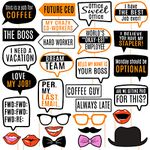 Zyozique 29 pcs Office Party Photo Booth Props, Funny Adult Work Party for Office Birthday Party Celebration