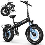 Adult Electric Bicycles, Folding Bikes for Adults with 750W Motor, 48V 13A Removable Battery 20"x4.0" Fat Tire, 7-Speed, 32 MPH, Ebike with Adustable Supsenstion, LCD Display