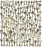 125 PCS Vintage Skeleton Key Set Ch