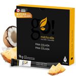 Jimmy Sevigny, GoMatcha, Matcha & Collagen Powder Sticks (12x8g) - Pina Colada, Easy, Tasty, & Nourishing. The Gift of Glow for the Holidays