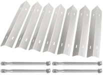 GLOWYE Heat Plates and Grill Burners Set for Napoleon Prestige 500 Propane, Rogue Series Grills, BBQ Replacement Part Stainless Steel Sear Plates Flavorizer Bar + Burner Tube Kit