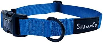 ShawnCo Dream Walk Dog Collar- Premium, Adjustable and Comfortable Pet Collar for Small, Medium, Large and Extra Large Dogs (Electric Blue,M)